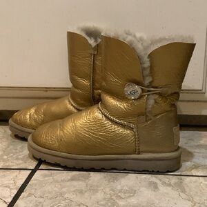 UGG Kids Metallic Gold Boots